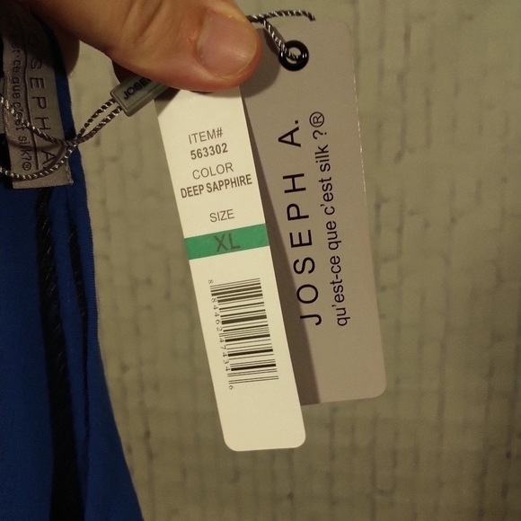 NWT Joseph A. Royal Blue Blouse XL - Picture 9 of 10